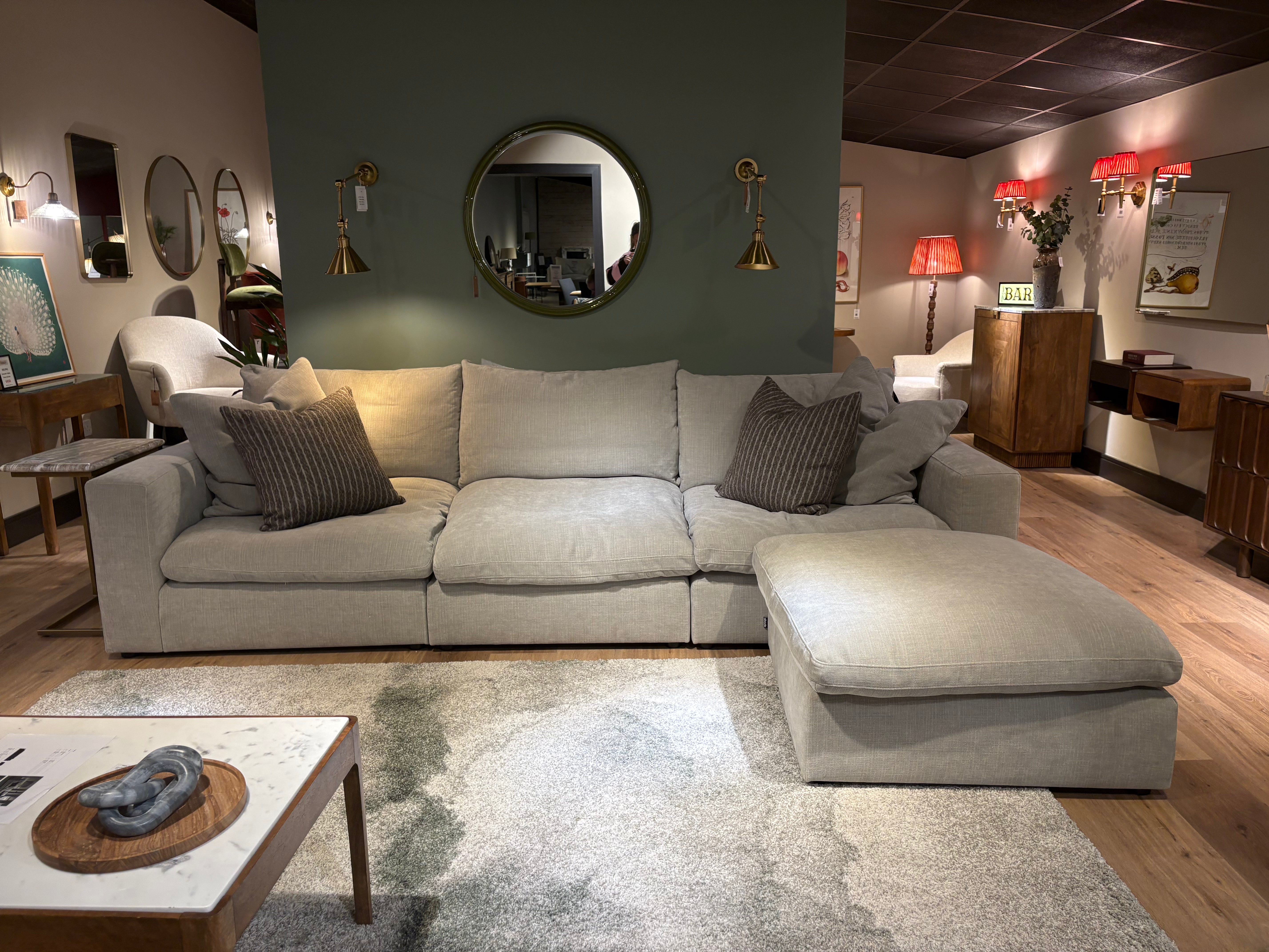 Abode - Lazy Large Sofa and Footstool