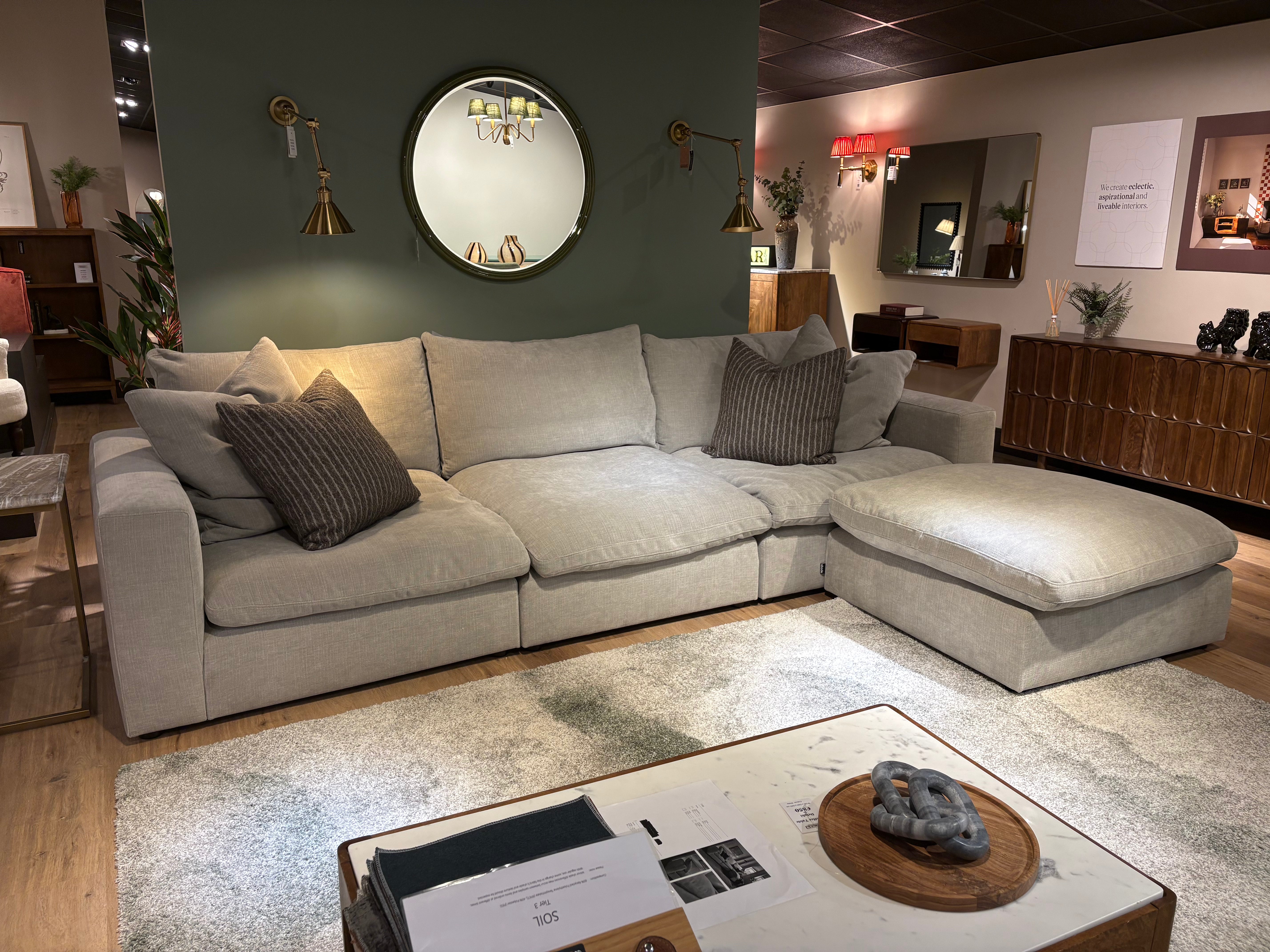 Abode - Lazy Large Sofa and Footstool