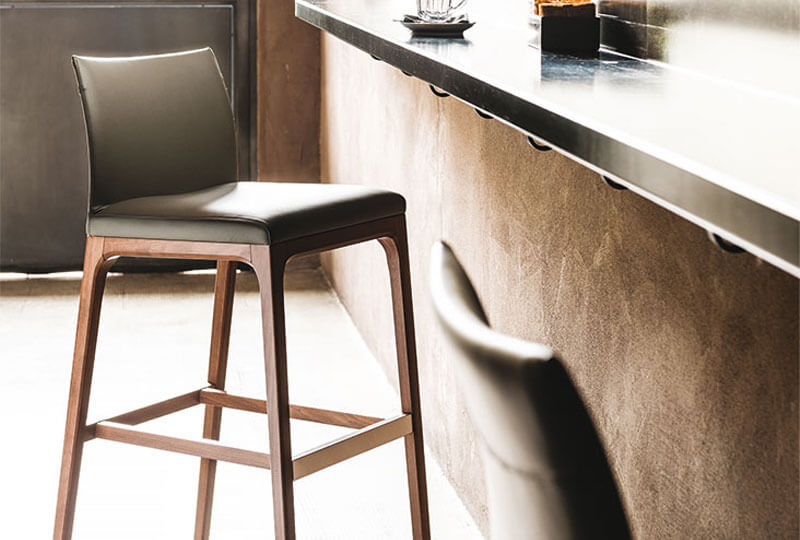 Arcadia - Leather Barstool