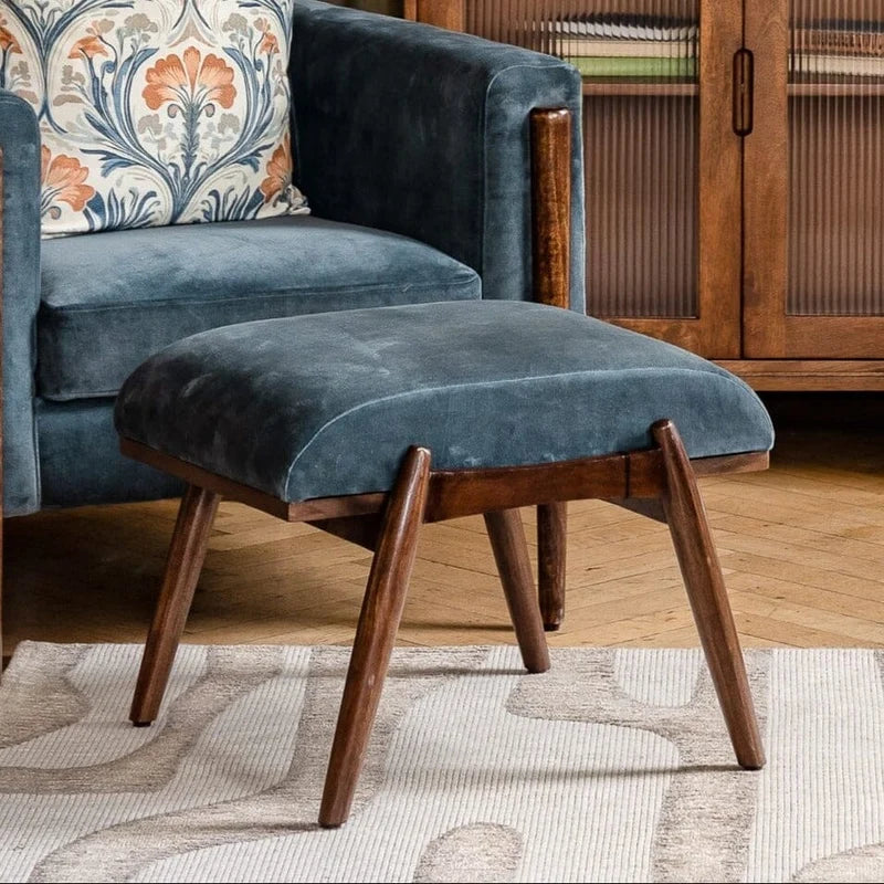 Oriana B - Olson Footstool / Smokey Blue